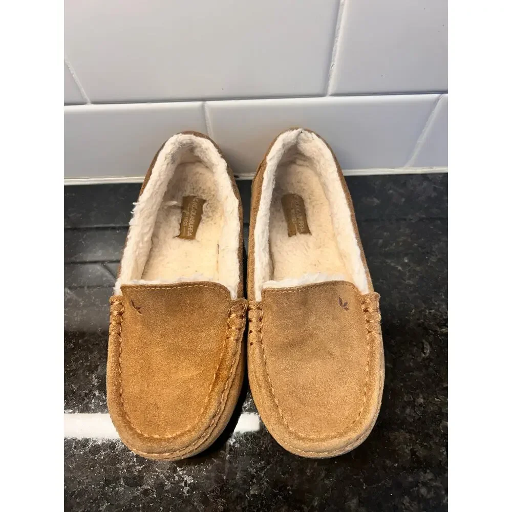 Koolaburra by‎ Ugg Kids Slip-On Riley Moccasin Slippers Comfort Brown Size 13
